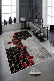 Conceptum Alfombra de Diseño 3D Multicolor 60 x 100 cm